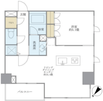 ブリリア日本橋茅場町 603 間取り図
