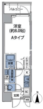 ルネサンスコート上野入谷 1202 間取り図
