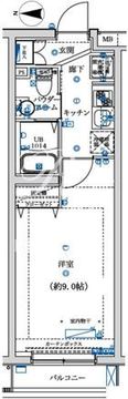 フェルクルールプレスト亀戸 402 間取り図