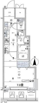 ライジングプレイス亀戸 1705 間取り図