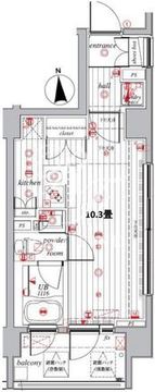 ルモーデ亀戸 704 間取り図