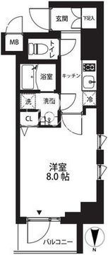 セレスト両国 203 間取り図