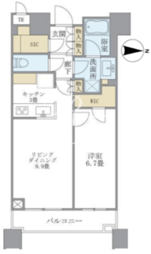 ブリリアタワーズ目黒 N-317 間取り図