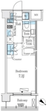 ライズ代々木3 204 間取り図