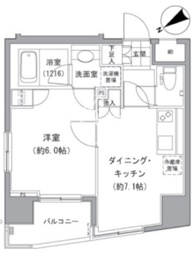 グランベル中落合 1201 間取り図