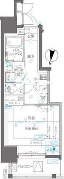 ズーム錦糸町 801 間取り図