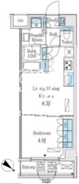 ライズ代々木3 502 間取り図