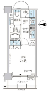 パークアクシス菊川ステーションゲート 706 間取り図