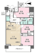ザ・パークハウスアーバンス渋谷 1404 間取り図