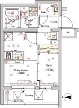 シーフォルム東新宿3 201 間取り図