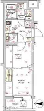 シーフォルム東新宿3 204 間取り図