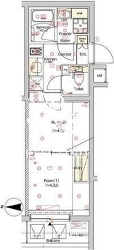 シーフォルム東新宿3 404 間取り図