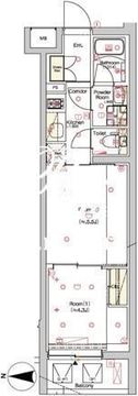 シーフォルム東新宿3 406 間取り図