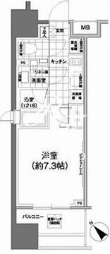 パークハビオ武蔵小山 701 間取り図