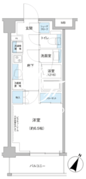 グランエール駒込 406 間取り図