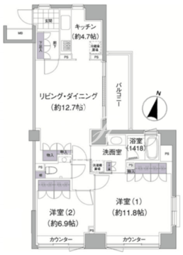 アビティ目黒 210 間取り図