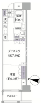 アビティ目黒 413 間取り図