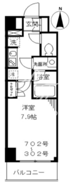 ループコート日本橋 502 間取り図