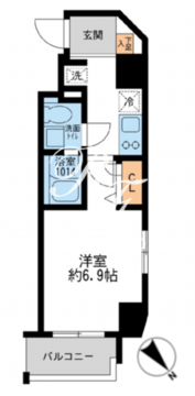 アーデン門前仲町 606 間取り図