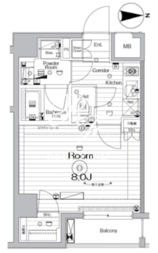 メイクスデザイン住吉3 802 間取り図