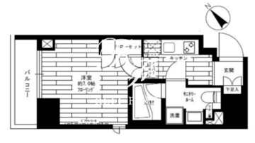 ステージファースト蔵前アジールコート 1402 間取り図