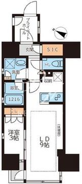 グランカーサ本駒込 802 間取り図