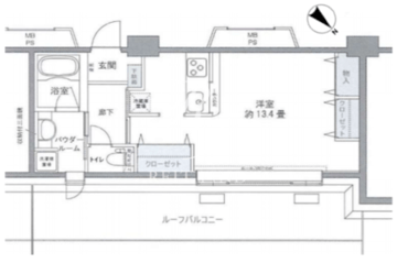 プライムアーバン豊洲 907 間取り図