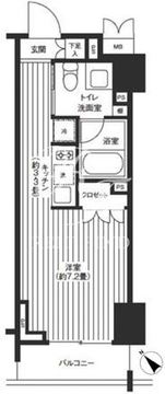 レジディア渋谷 402 間取り図