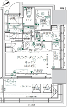 ローレルタワールネ浜松町 515 間取り図