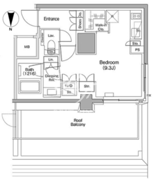 ザ・パークハビオ本郷菊坂 706 間取り図