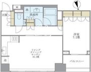 ラサンテ麻布十番 1401 間取り図