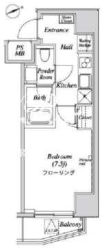 ニューガイアリルーム芝No.28 1001 間取り図