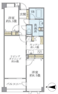 アパートメンツ東山 202 間取り図