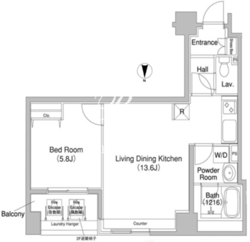 コンフォリア銀座イースト 304 間取り図