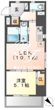 フェリーチェプランドール 801 間取り図