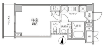 レジディア神楽坂2 206 間取り図