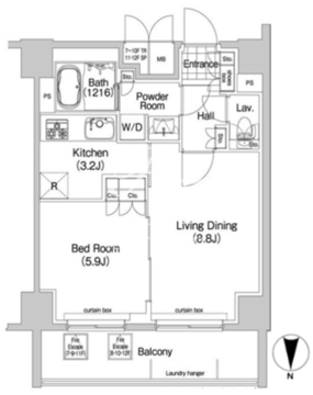 コンフォリア春日富坂 807 間取り図