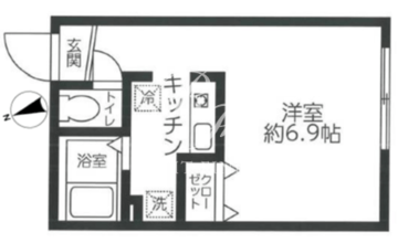 レジディア西新宿 302 間取り図