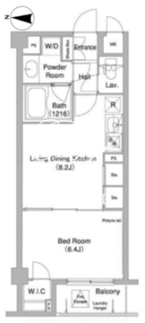 コンフォリア目黒長者丸 410 間取り図