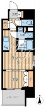 プライマル西蒲田 305 間取り図