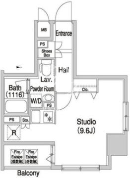 コンフォリア浅草橋DEUX 202 間取り図