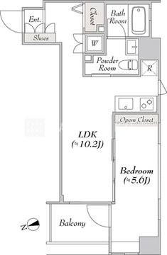 BluRock銀座イースト 1002 間取り図