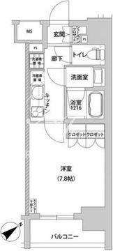メトロステージ上野 409 間取り図
