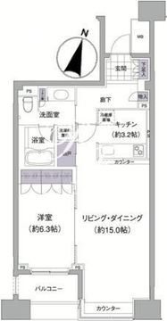 アビティ目黒 406 間取り図