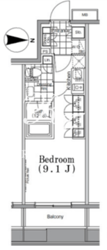 ザ・パークハビオ蔵前 702 間取り図