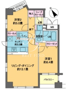 カスタリア茅場町 1001 間取り図