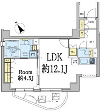 ドゥーエ五反田 403 間取り図