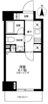 グロースメゾン亀戸 1102 間取り図