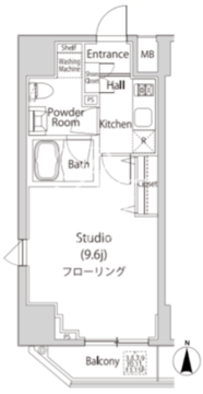 カーサスプレンディッド虎ノ門新橋 501 間取り図