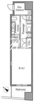 レジディア恵比寿2 1001 間取り図